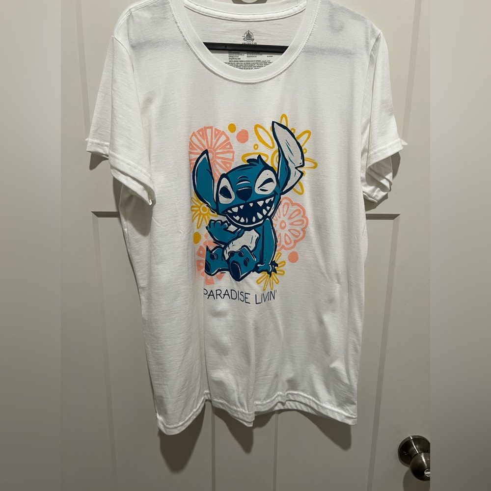 Disney Stitch White Short Sleeve Tee